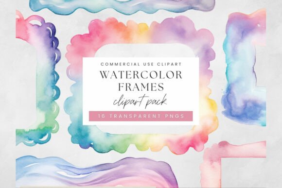 Download Abstract Watercolor Frames Clipart PNG - Frame Collection