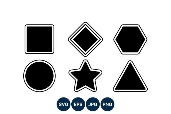Download Geometric Shapes Vector Art Black and - Premium Resources