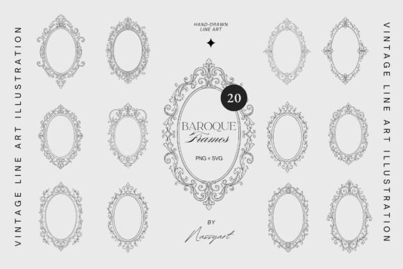 Download 20 Baroque Oval Frames Clipart - Frame Collection