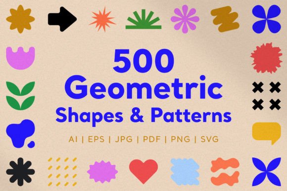 Download 500 Geometric Shapes &amp; Patterns - Geometric shape Collection