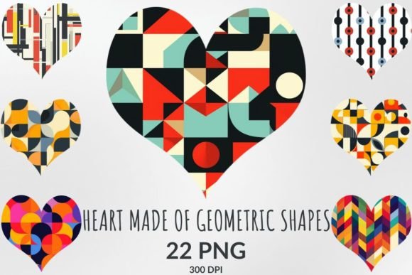 Download Heart Made of Geometric Shapes Love Pack - Premium Resources