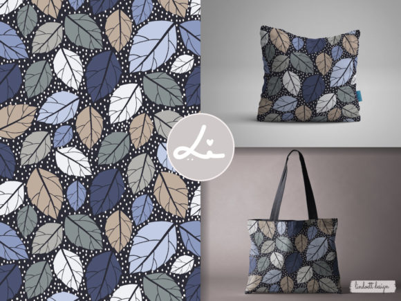 Download Seamless Pattern Simple Leaves - Simple Collection