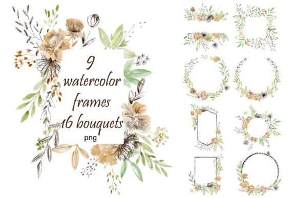 Download Floral Frames and Bouquets. - Frame Collection
