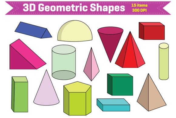 Download 3D Geometric Shapes Clipart - Geometric shape Collection
