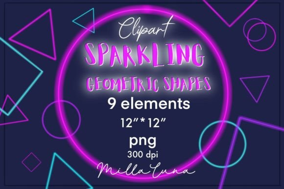 Download Geometric Shapes Neon, Figures Neon, PNG - Premium Bundle