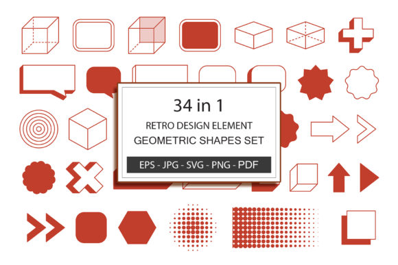 Download Retro Design Element Geometric Shape - Geometric shape Collection