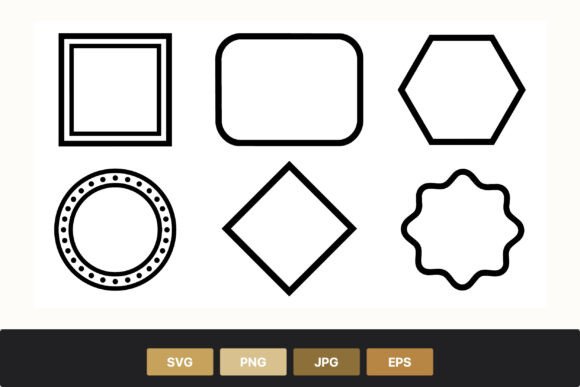 Download Simple Black Outline Geometric Shapes - Premium Resources